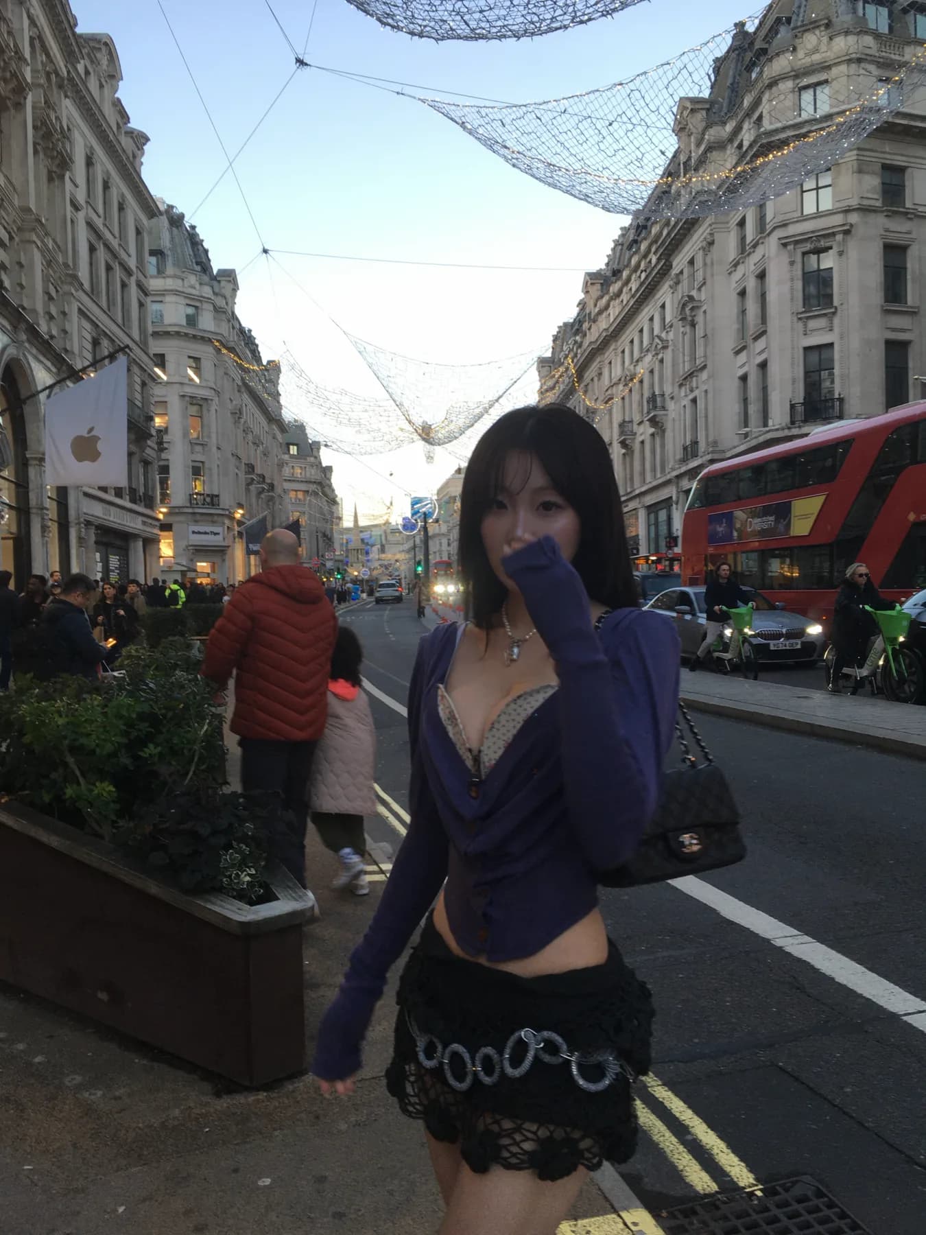 바이올렛 레이어드 니트 가디건 상품 이미지 1